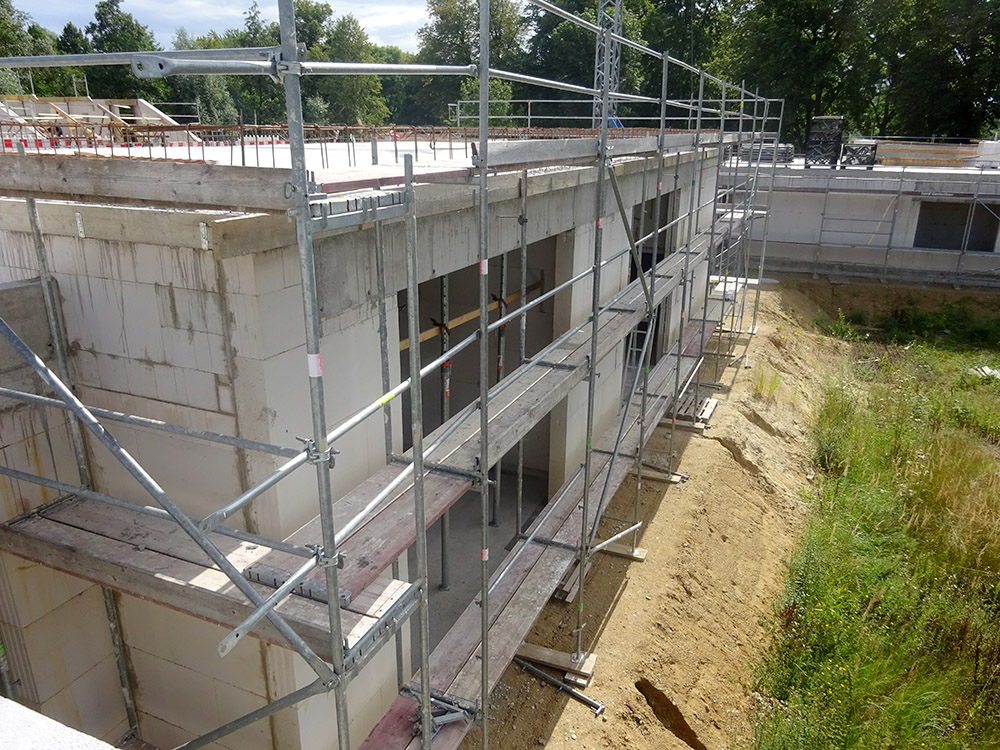 Der Neubau der Kindertagesstätte in Helmstedt macht deutliche Fortschritte.  